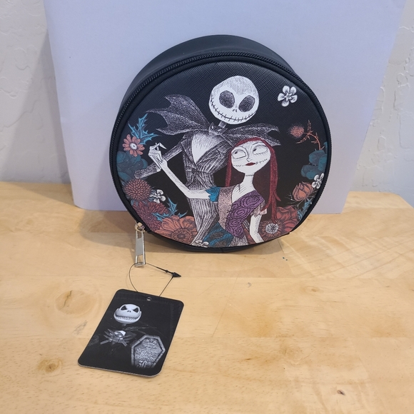 The Nightmare Before Christmas Floral Circle Makeup Bag - Picture 13 of 14